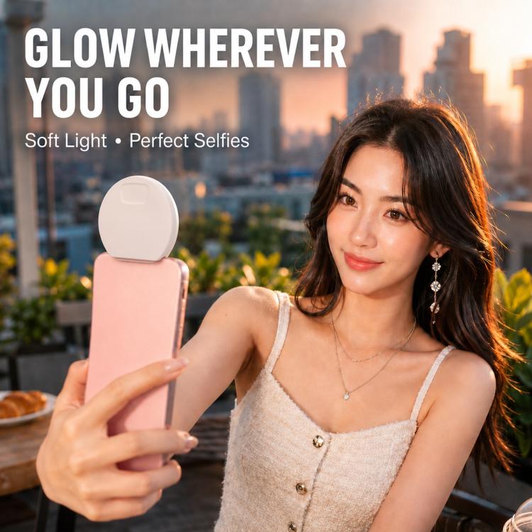 D7 Rechargeable Mini Clip?on Selfie Fill Light