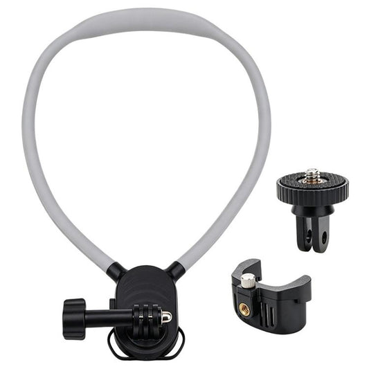 Lazy Neck Bracket POV View Mount with 1/4 Screw Hole & Dual-Prong Mount, For Insta360 Luna Ultra