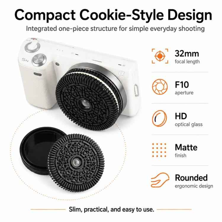 32mm F10 Fixed?Focus Pancake Lens for Sony E-mount Cameras, For Sony E-mount