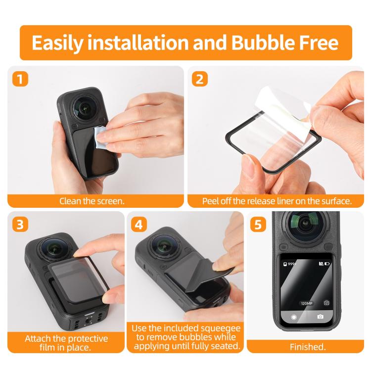 Sunnylife Screen Protector Tempered Glass Film, For Insta360 X6