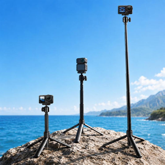 Magnetic Selfie Stick Extendable Portable Tripod for Insta 360 X6 / DJI Action 5 Pro / 4 / 3 / Osmo Nano