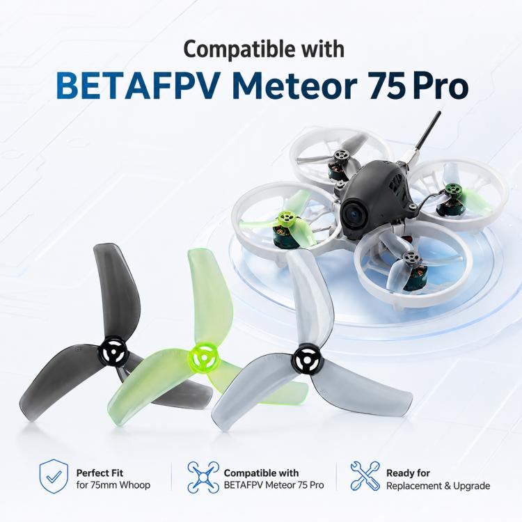 Gemfan 1811 3-Blade Propellers 1.5mm Shaft for BETAFPV Meteor75 Pro  Quadcopter