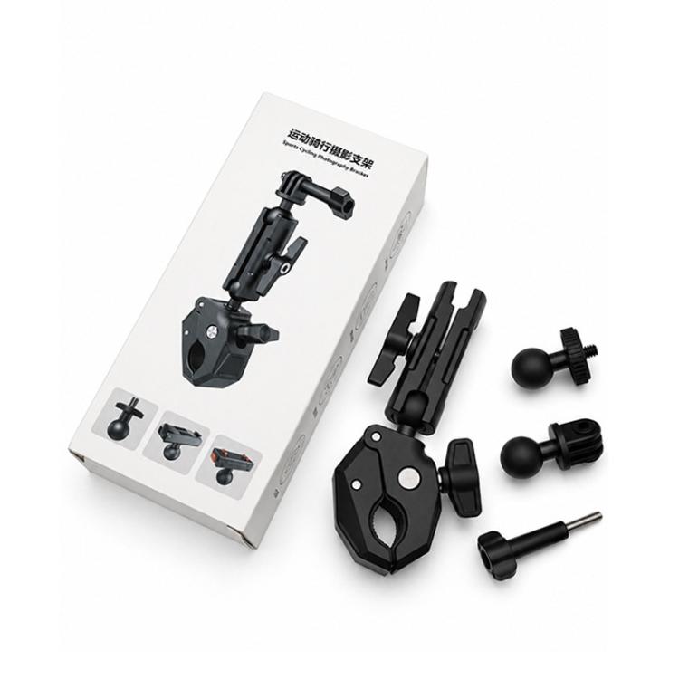 Aluminum Alloy Heavy-Duty Crab-Claw Clamp Motorcycle Handlebar Mount for DJI, Insta360, GoPro And Other Action Cameras