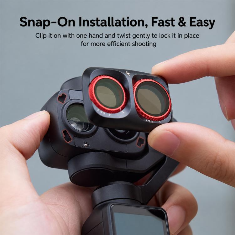 For DJI Osmo Pocket 4P PGYTECH Camera Lens Filter, CPL, VND 3-7 Stop, Black Mist 1/4
