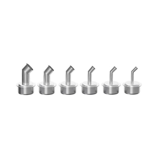 6 PCS/Pack MECHANIC 861 Series Soldering Station Hot Air Gun Nozzles, Curved Mouth, Straight Mouth