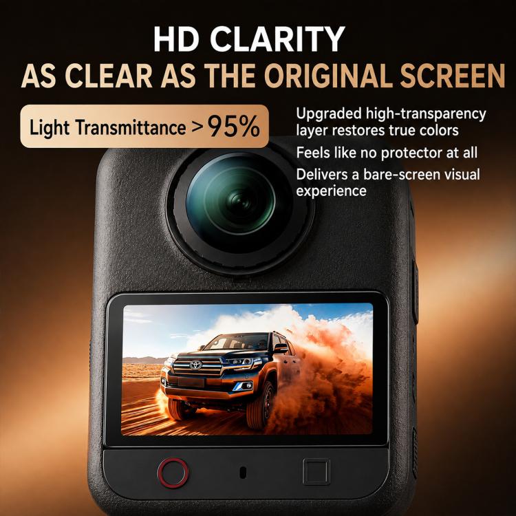 Tempered Glass Screen HD Protective Film, For DJI Osmo 360 / 360 II