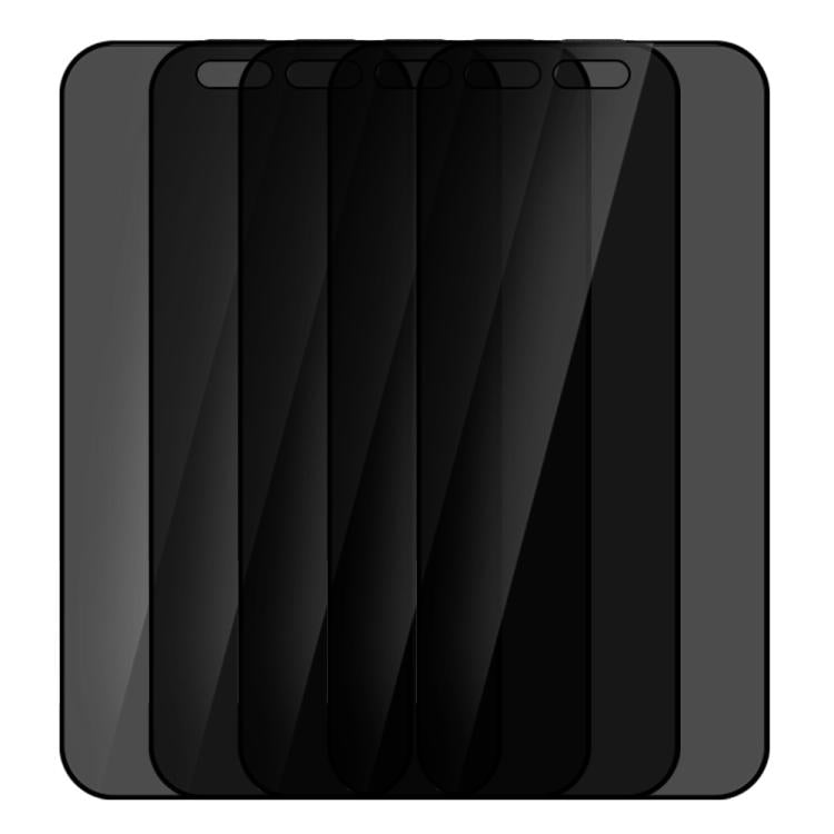 XDcase 5 PCS/Pack Silk-Printed 360 Anti-Spy Tempered Glass Screen Protector, For iPhone 18 Pro, For iPhone 18 Pro Max