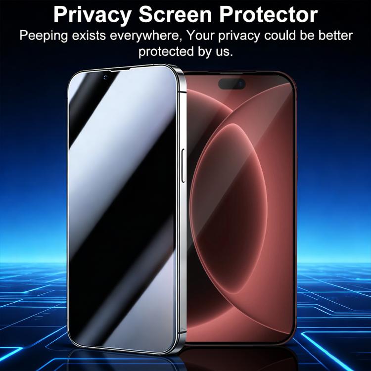 XDcase 5 PCS/Pack Silk-Printed 360 Anti-Spy Tempered Glass Screen Protector, For iPhone 18 Pro, For iPhone 18 Pro Max