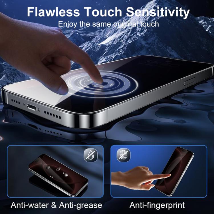 XDcase 5 PCS/Pack Silk-Printed 360 Anti-Spy Tempered Glass Screen Protector, For iPhone 18 Pro, For iPhone 18 Pro Max