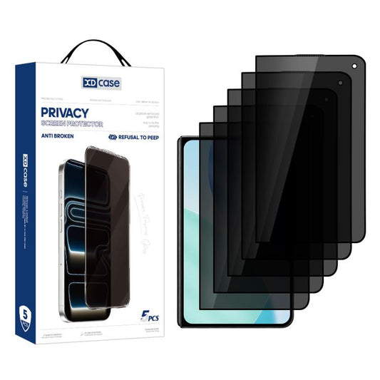 XDcase 5 PCS/Pack Silk-Printed 180 Anti-Spy Tempered Glass Screen Protector, For iPhone Fold Outer Screen, For iPhone 18 Pro, For iPhone 18 Pro Max