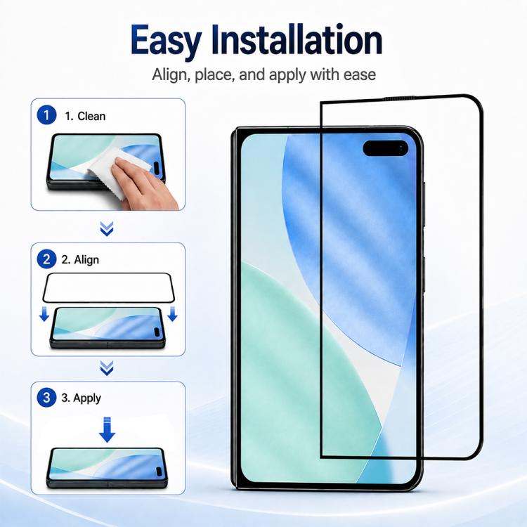 XDcase 2 PCS/Pack Silk-Printed HD Tempered Glass Film, For iPhone Fold Outer Screen, For iPhone 18 Pro, For iPhone 18 Pro Max