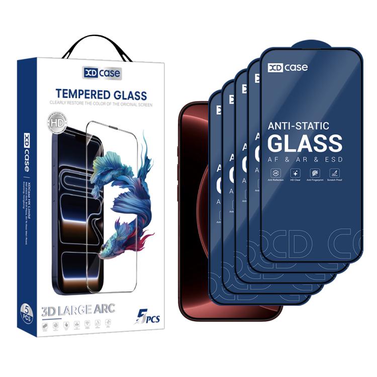 XDcase 5 PCS/Pack Silk-Printed HD Tempered Glass Film, For iPhone Fold Outer Screen, For iPhone 18 Pro, For iPhone 18 Pro Max