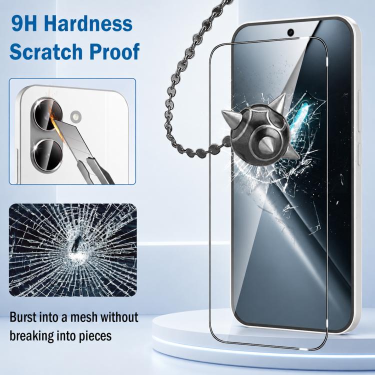 XDcase 2 PCS/Pack Silk-Printed HD Tempered Glass Film Support Fingerprint Unlock, For Xiaomi Poco X8 Pro Max, For Xiaomi Poco X8 Pro