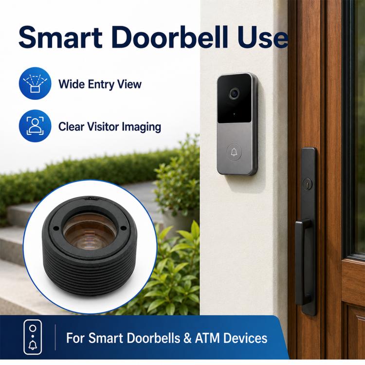 2.8mm Pointed Lens 1/2.7 Inch 2MP HD Wide-angle Optical Lens for Smart Home Monitoring, 2.8mm Pointed Lens