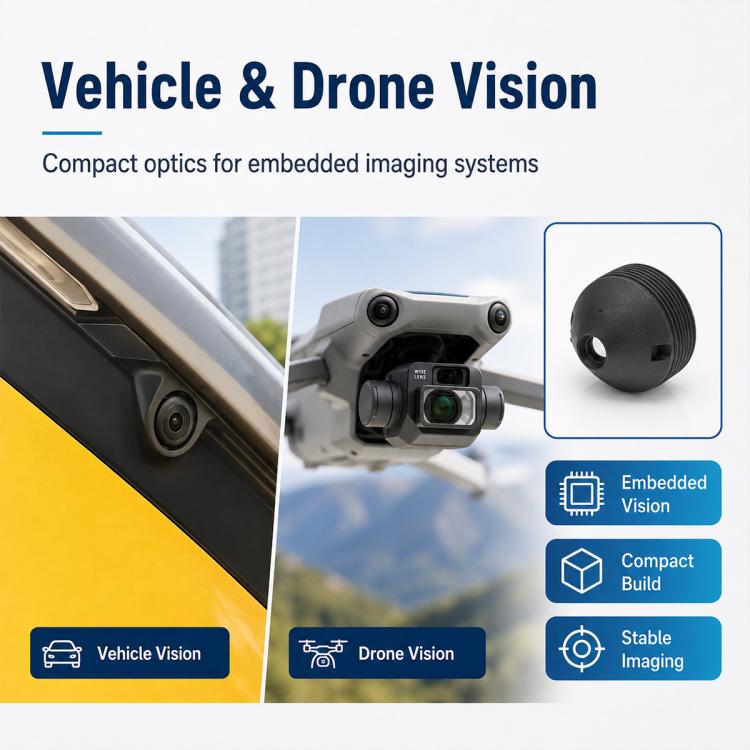 6mm Pointed Lens 1/2.7 Inch 2MP HD Access Control Facial Recognition Camera Lens, 6mm Pointed Lens