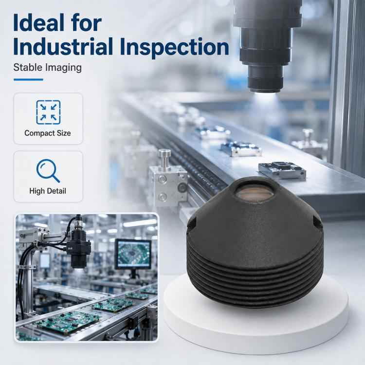 8mm Pointed Lens, Compatible with 1/2.7 Chip Industrial Inspection Skin Scanning Facial Recognition Access Control Equipment, 8mm Pointed Lens