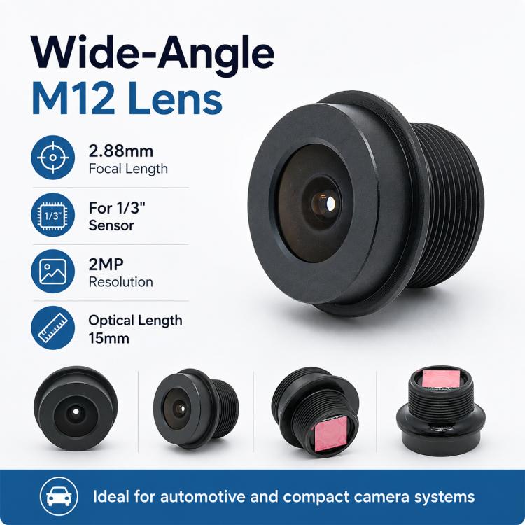 HD Waterproof 1/3 Inch Sensor Wide-angle Car Lens for Rear View Cameras and Underwater Fish Finders