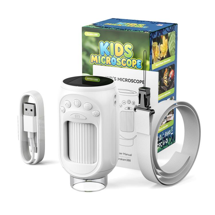Portable 1000X Handheld Digital Kids Microscope with Screen, Only Host, Host + 16GB, Host + 32GB