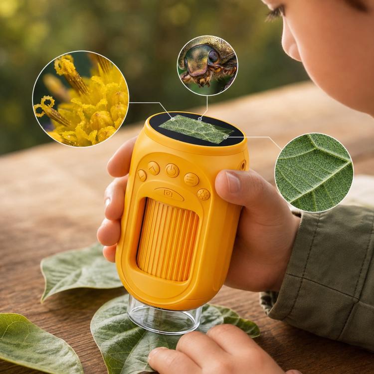 Portable 1000X Handheld Digital Kids Microscope with Screen, Only Host, Host + 16GB, Host + 32GB