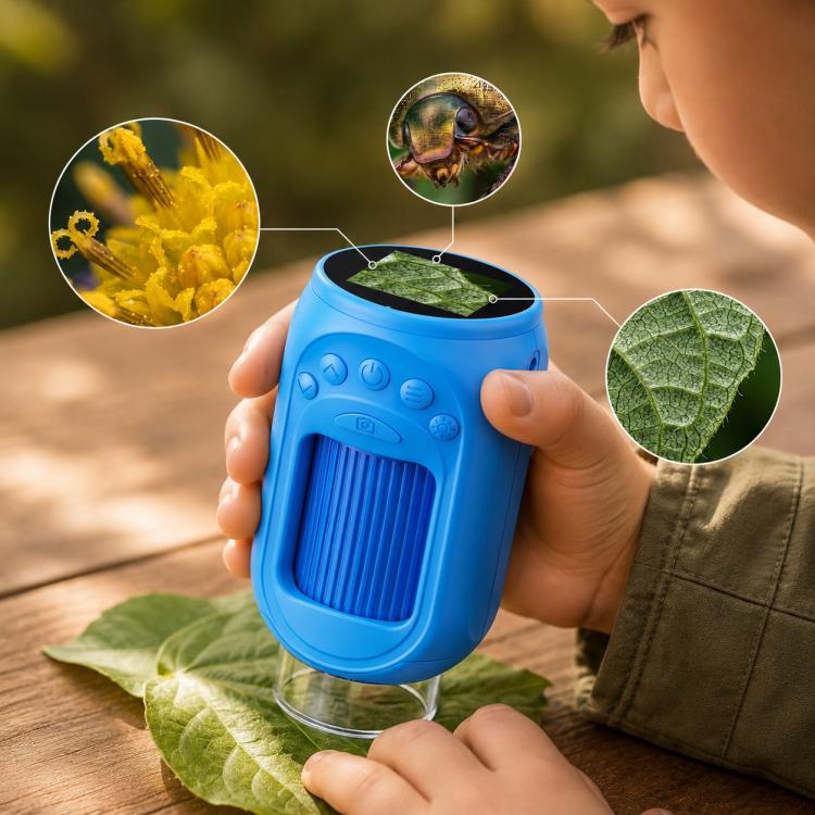 Portable 1000X Handheld Digital Kids Microscope with Screen, Only Host, Host + 16GB, Host + 32GB