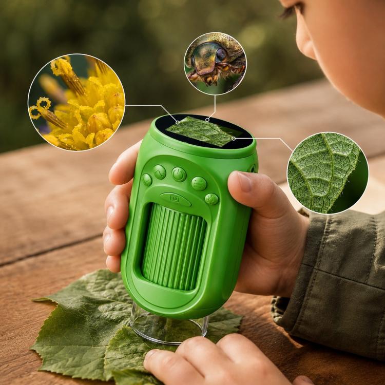 Portable 1000X Handheld Digital Kids Microscope with Screen, Only Host, Host + 16GB, Host + 32GB