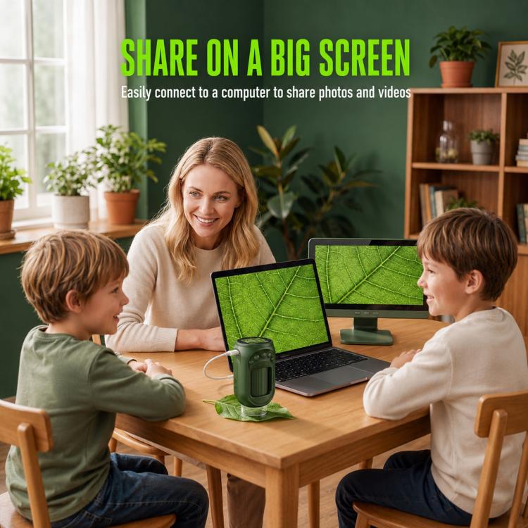 Portable 1000X Handheld Digital Kids Microscope with Screen, Only Host, Host + 16GB, Host + 32GB