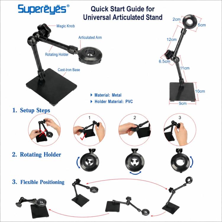 Supereyes P003 500X Digital Microscope with HD Display