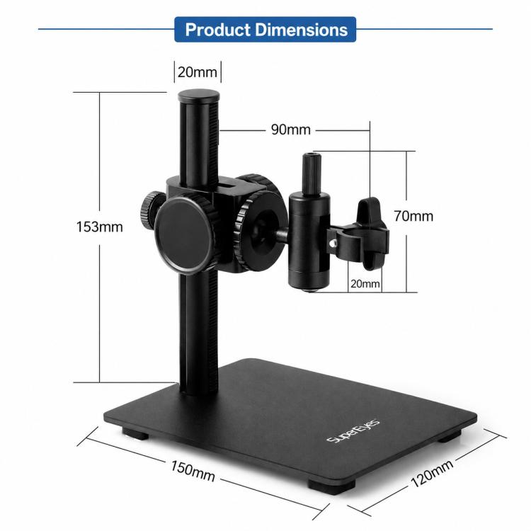 Supereyes Z009 Universal Precision Adjustable Stand for Digital Microscope