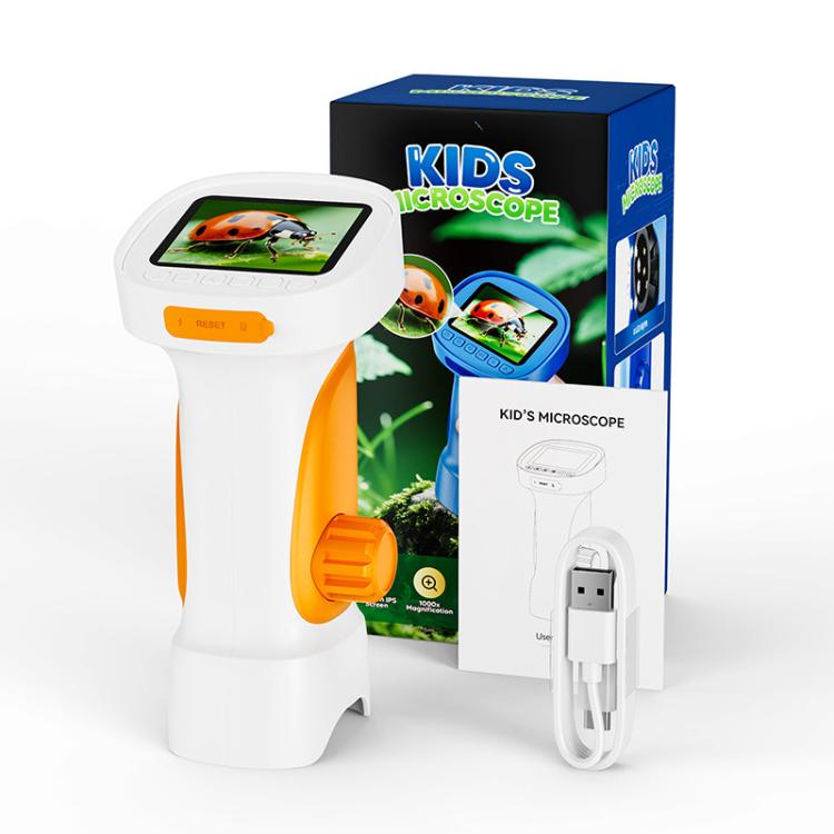 Portable 1000X Kids Digital Microscope with 2.4-Inch IPS Display