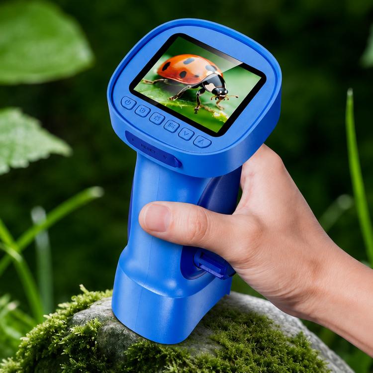 Portable 1000X Kids Digital Microscope with 2.4-Inch IPS Display