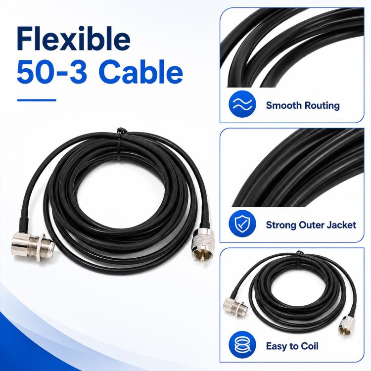 5m UHF SO239 Connectors Mobile Car Radio Antenna Extension Cable