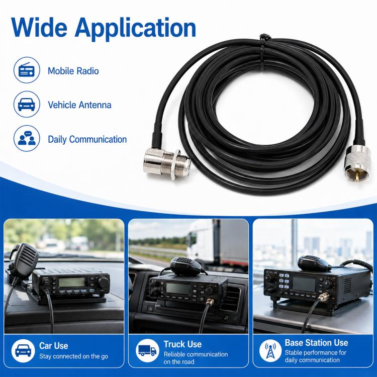 5m UHF SO239 Connectors Mobile Car Radio Antenna Extension Cable