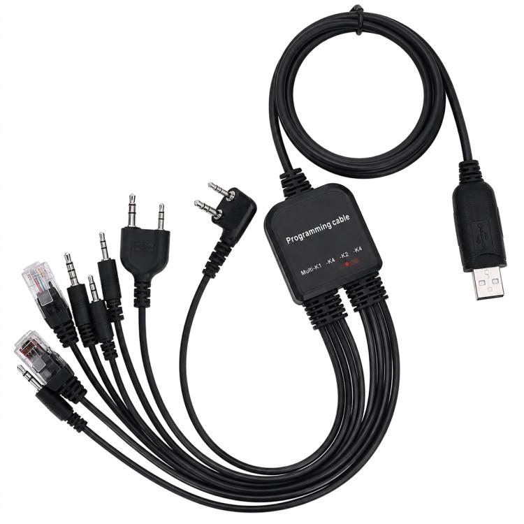 8 in 1 Multifunctional Walkie Talkie Programming Cable, 8 in 1
