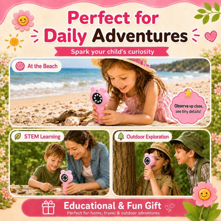 Kids Portable 3-in-1 Digital Microscope & Magnifying Glass