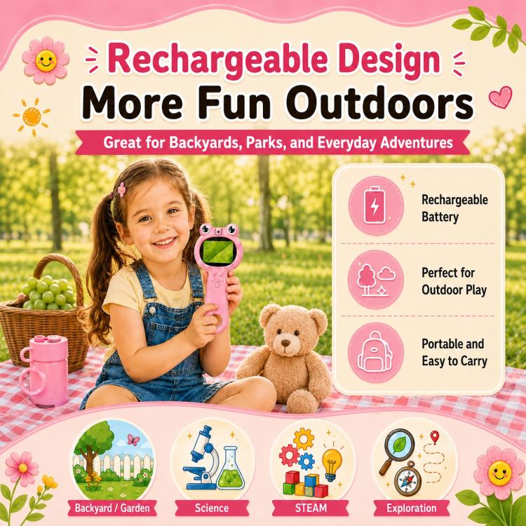 Kids Portable 3-in-1 Digital Microscope & Magnifying Glass
