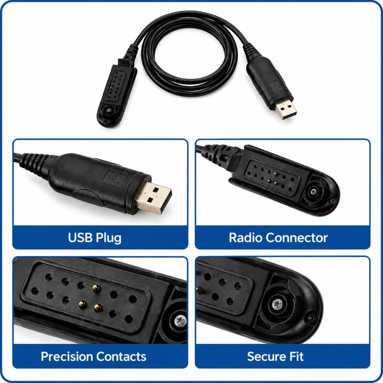 Walkie Talkie USB Programming Cable for Motorola PRO5150, For Motorola PRO5150