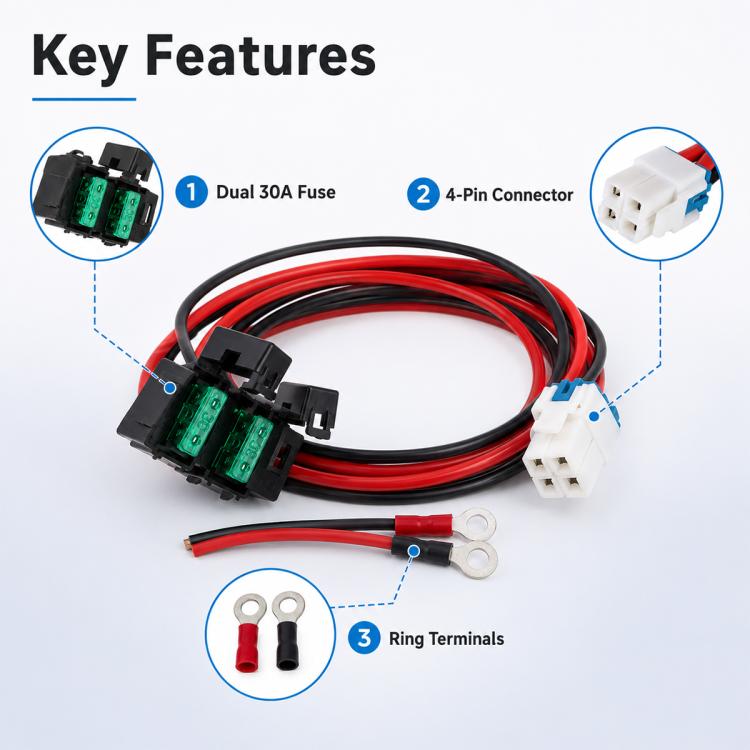 Shortwave Radio Power Cable for ICOM IC-7600