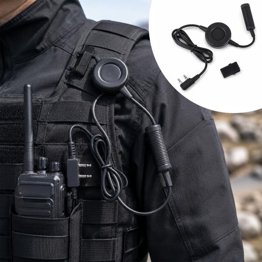 K-type TCI Large Round PTT J-Standard Walkie-talkie Headset Push-to-Talk Switch, K-type TCI