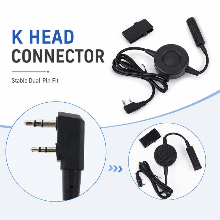 K-type TCI Large Round PTT J-Standard Walkie-talkie Headset Push-to-Talk Switch, K-type TCI