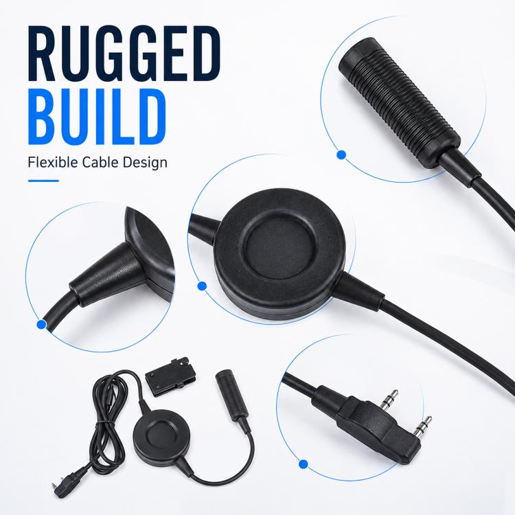 K-type TCI Large Round PTT J-Standard Walkie-talkie Headset Push-to-Talk Switch, K-type TCI