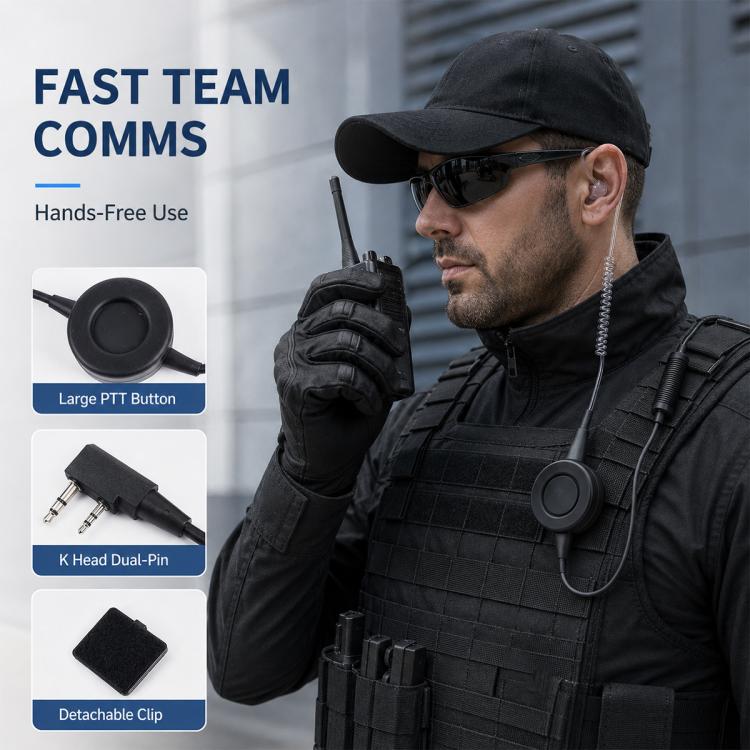 K-type TCI Large Round PTT J-Standard Walkie-talkie Headset Push-to-Talk Switch, K-type TCI