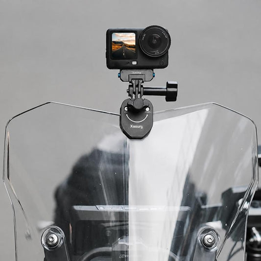 Xasurg Universal Action Camera Motorcycle Windshield Clamp Mount