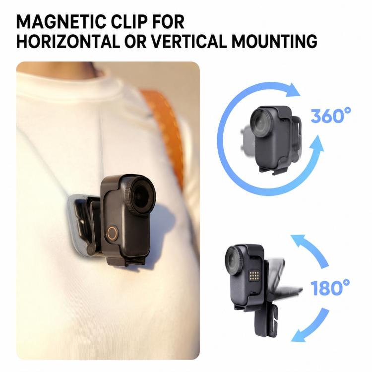 Xasurg Magnetic Clip Multi-Function Fixed Mount with Head Strap, For DJI Osmo Nano