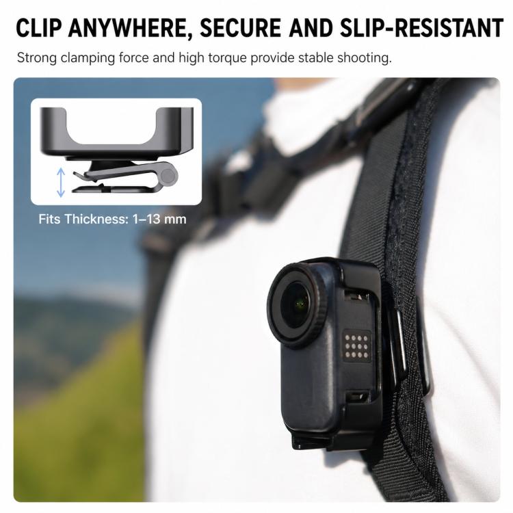 Xasurg Magnetic Clip Multi-Function Fixed Mount with Head Strap, For DJI Osmo Nano