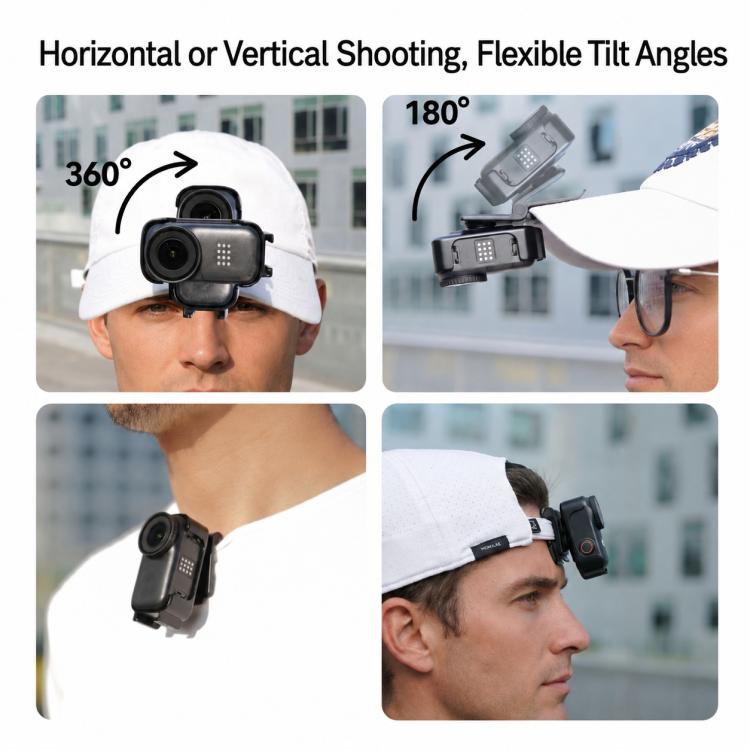 Xasurg Magnetic Clip Multi-Function Fixed Mount with Head Strap, For DJI Osmo Nano