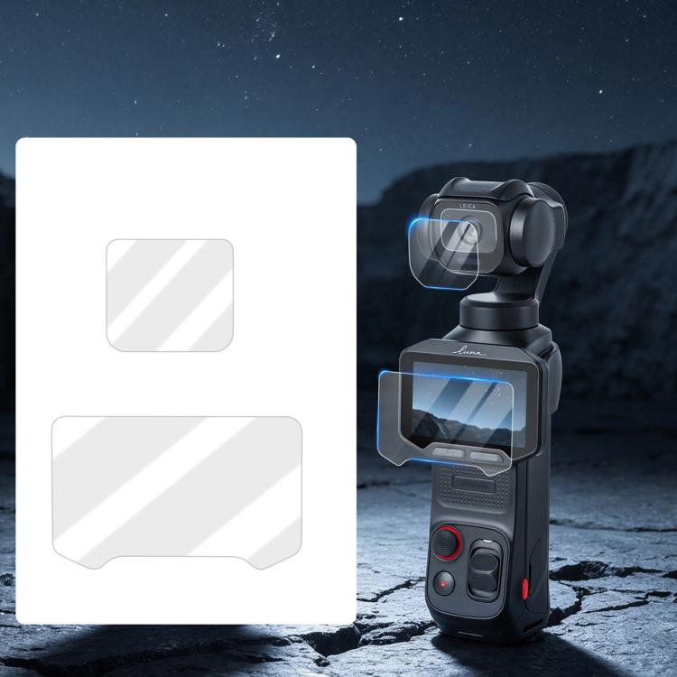 Sunnylife Lens Screen Protector Tempered Glass Protective Film, For Insta360 Luna Pro