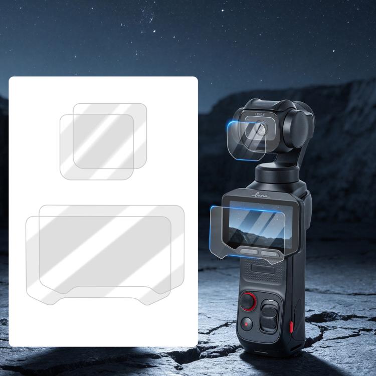 Sunnylife Lens Screen Protector Tempered Glass Protective Film, For Insta360 Luna Pro