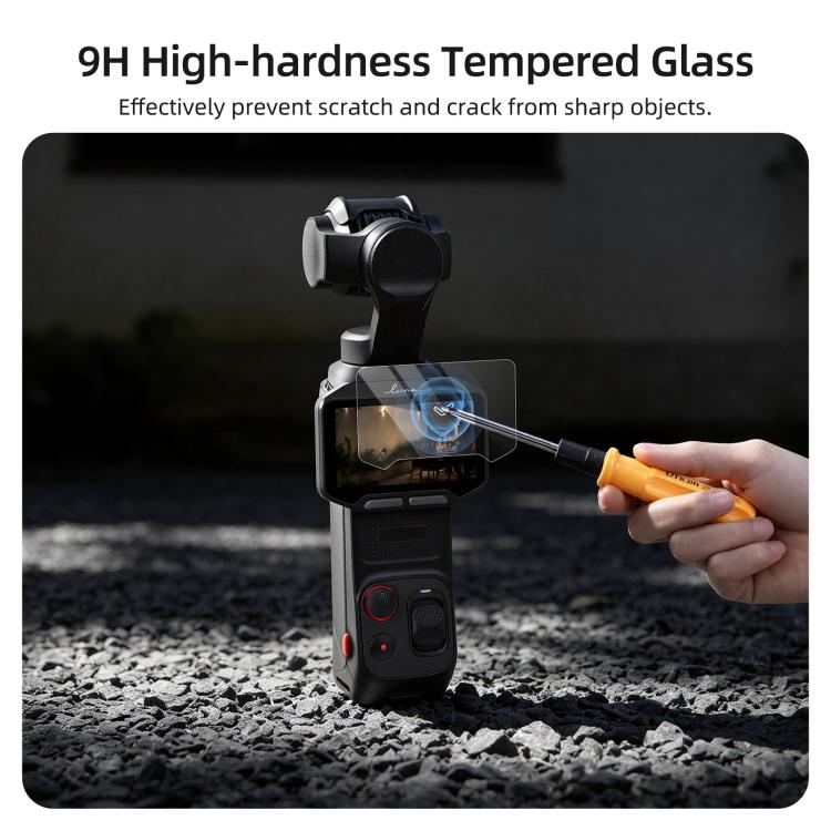 Sunnylife Lens Screen Protector Tempered Glass Protective Film, For Insta360 Luna Pro