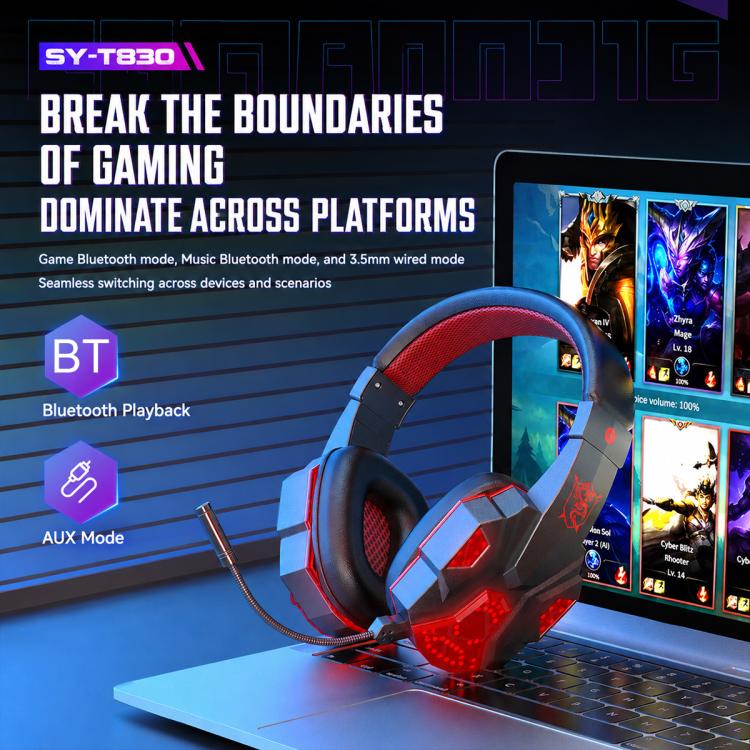 SY830 Over-ear Bluetooth Gaming Earphone with Microphone