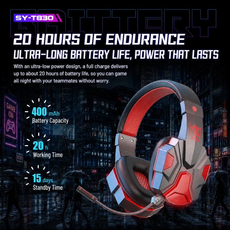 SY830 Over-ear Bluetooth Gaming Earphone with Microphone